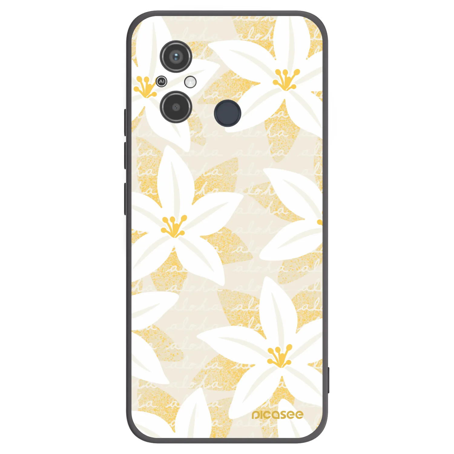 Picasee silikonowe czarne etui na Xiaomi Redmi 12C - Island Leave