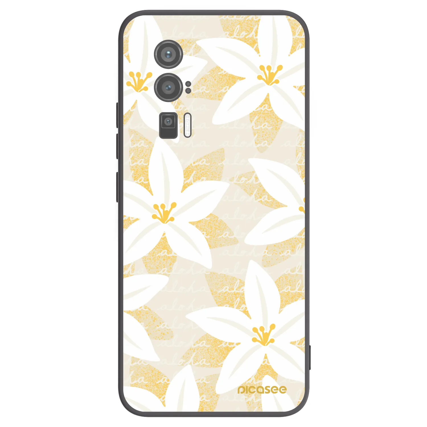 Picasee silikonowe czarne etui na Xiaomi Poco F5 Pro 5G - Island Leave
