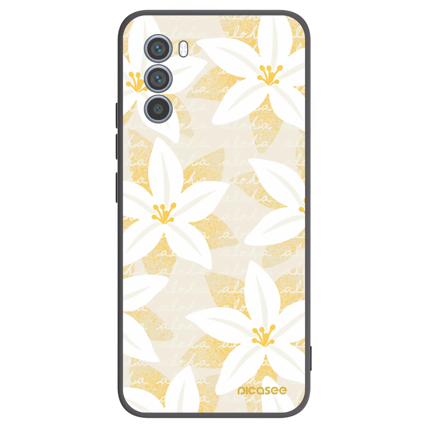 Picasee silikonowe czarne etui na Motorola Moto G62 - Island Leave