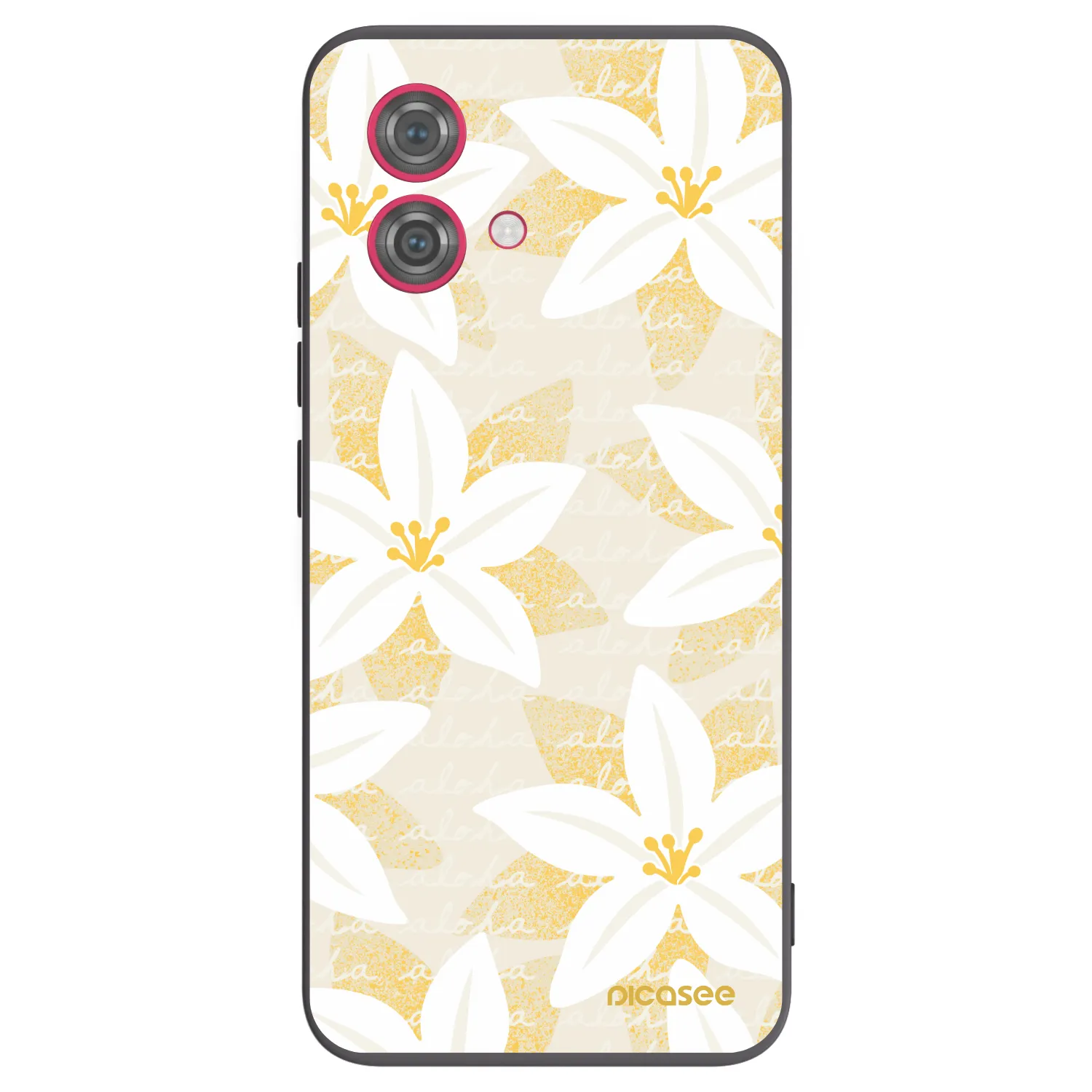 Picasee silikonowe czarne etui na Motorola Moto G84 5G - Island Leave