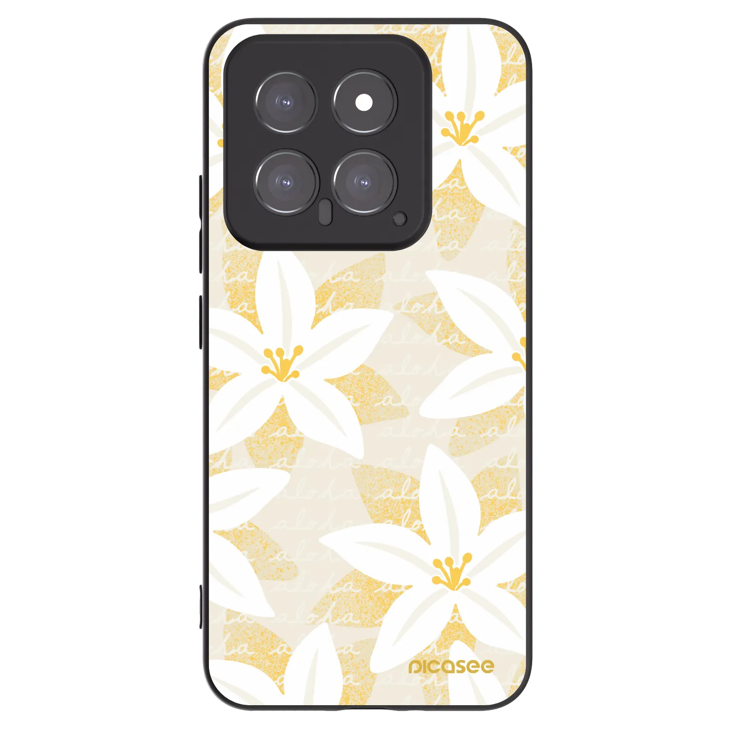 Picasee silikonowe czarne etui na Xiaomi 14 - Island Leave