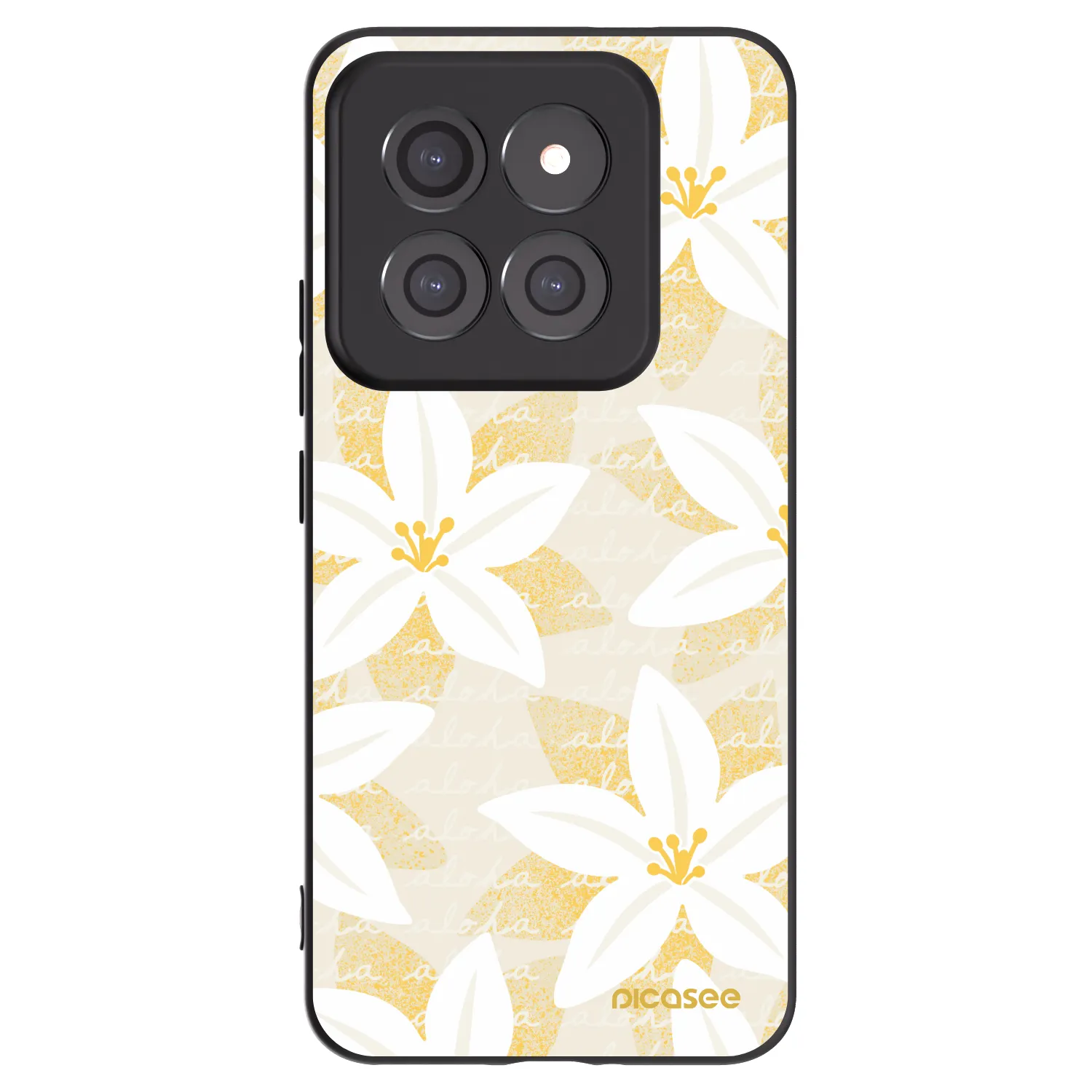 Picasee silikonowe czarne etui na Xiaomi 14 Pro - Island Leave