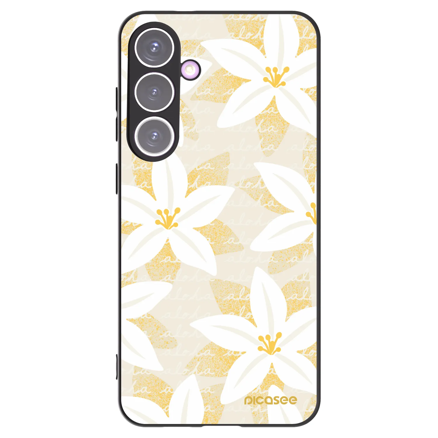 Picasee silikonowe czarne etui na Samsung Galaxy S24+ S926B 5G - Island Leave