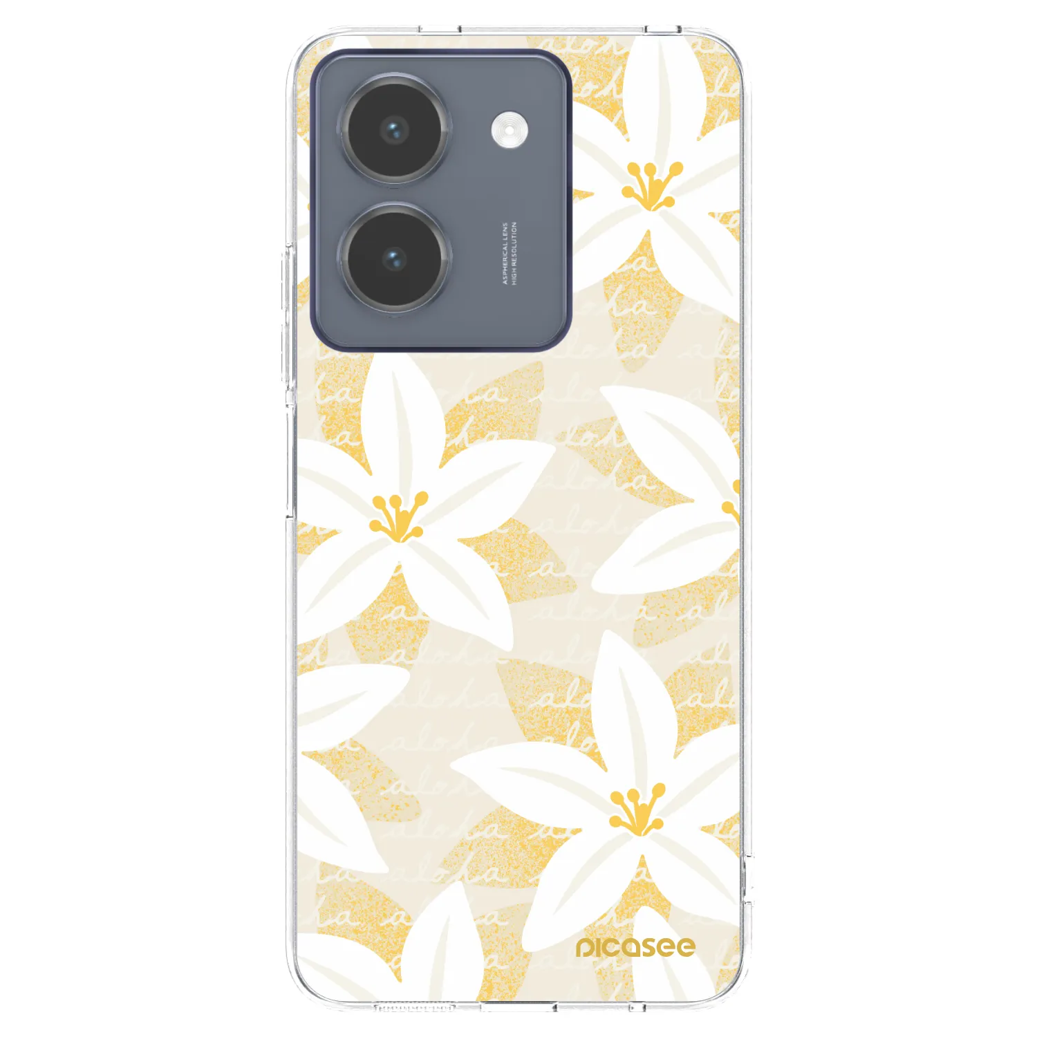 Picasee silikonowe przeźroczyste etui na Vivo Y36 4G - Island Leave
