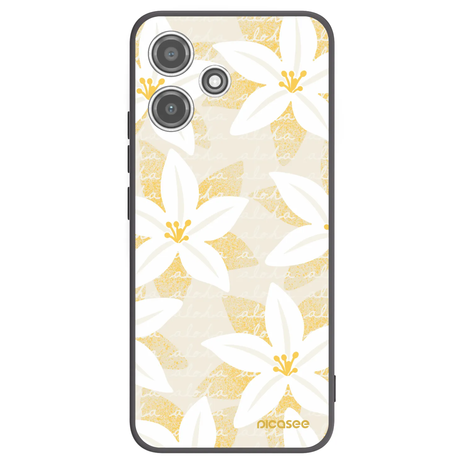 Picasee silikonowe czarne etui na Xiaomi Redmi 12 5G - Island Leave