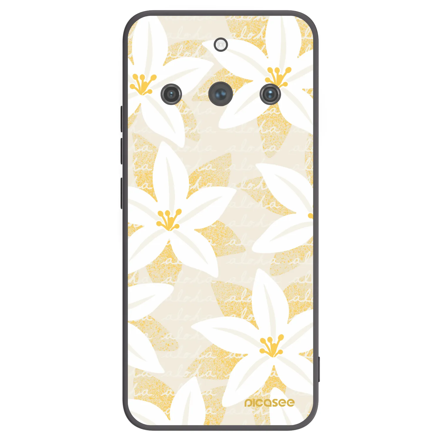 Picasee silikonowe czarne etui na Realme 11 Pro+ - Island Leave