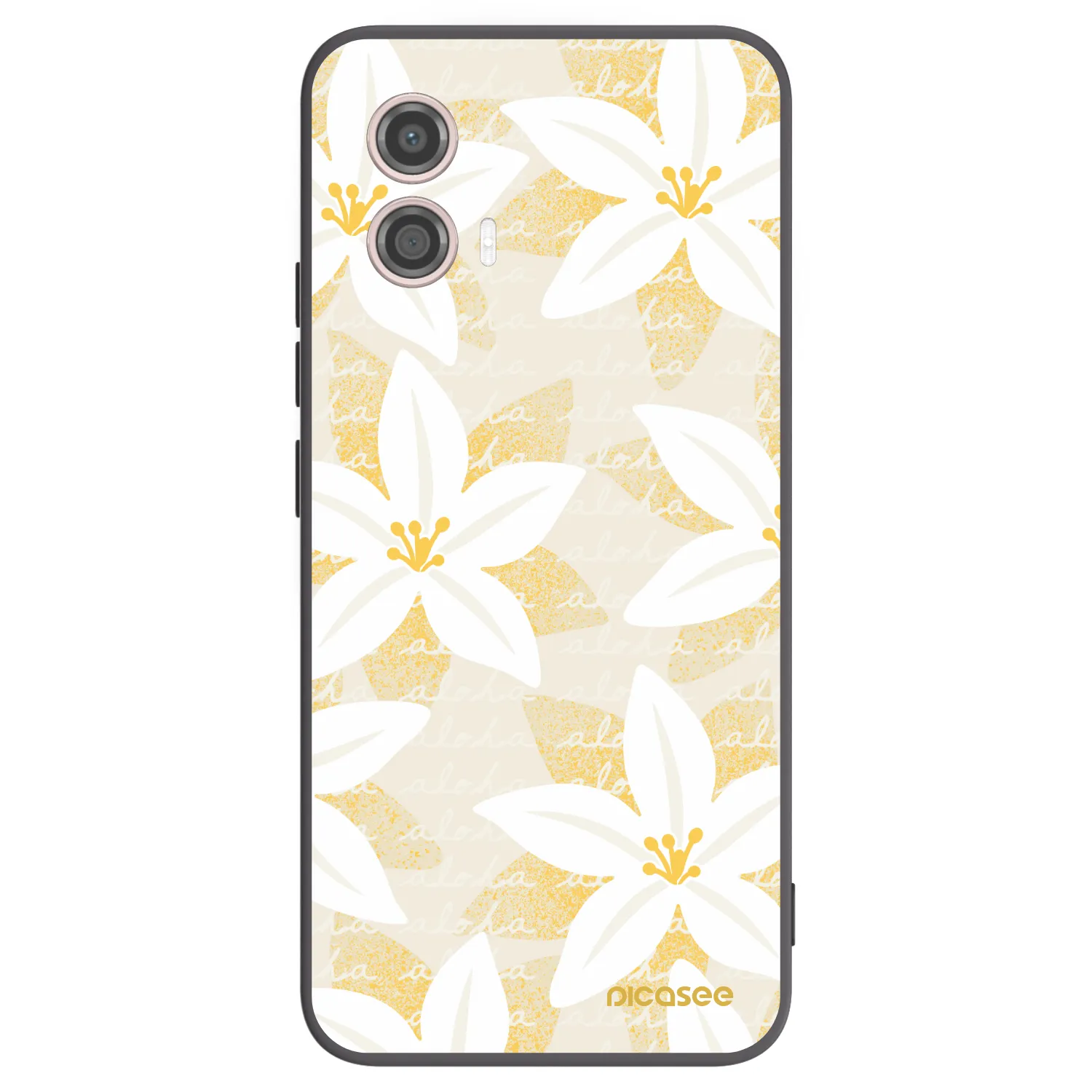 Picasee silikonowe czarne etui na Motorola Moto G53 5G - Island Leave
