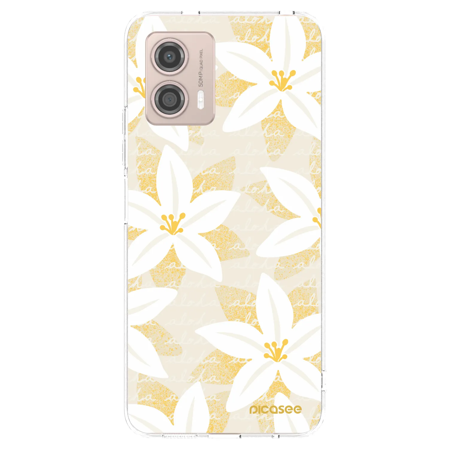 Picasee silikonowe przeźroczyste etui na Motorola Moto G53 5G - Island Leave