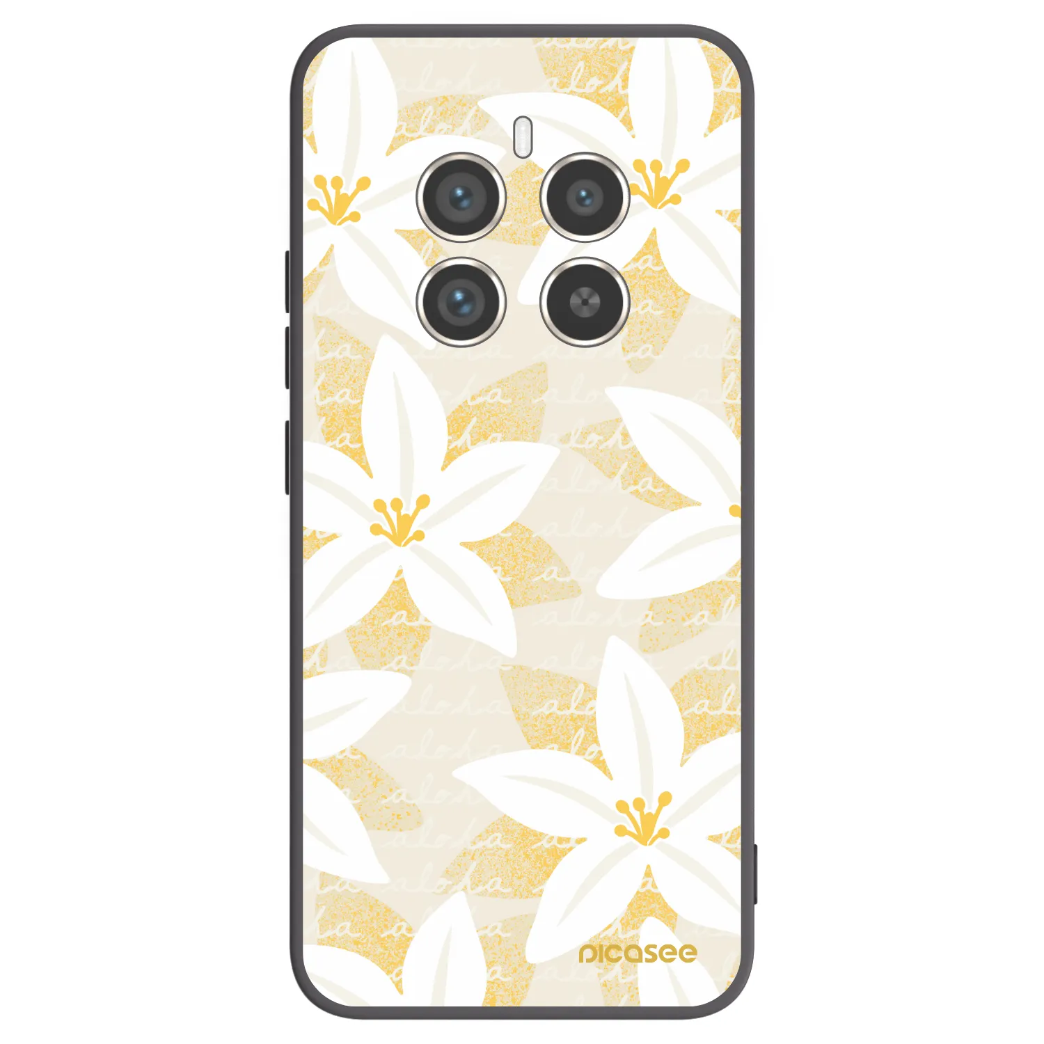 Picasee silikonowe czarne etui na Realme 12 Pro 5G - Island Leave