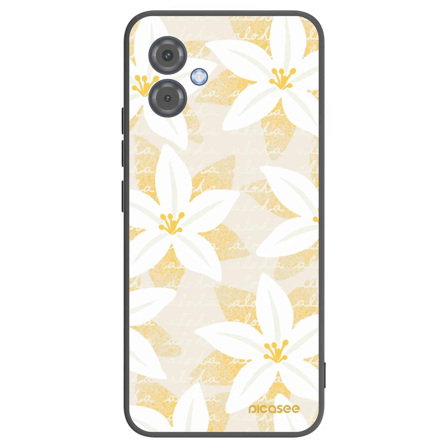 Picasee silikonowe czarne etui na Motorola Moto G14 - Island Leave