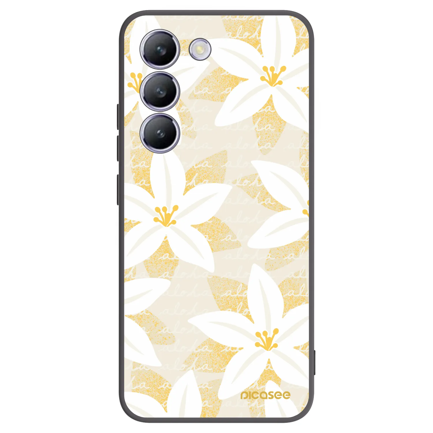 Picasee silikonowe czarne etui na Vivo V40 SE 5G - Island Leave