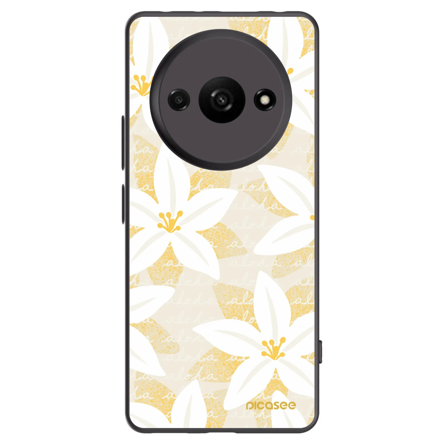 Picasee silikonowe czarne etui na Xiaomi Redmi A3 - Island Leave