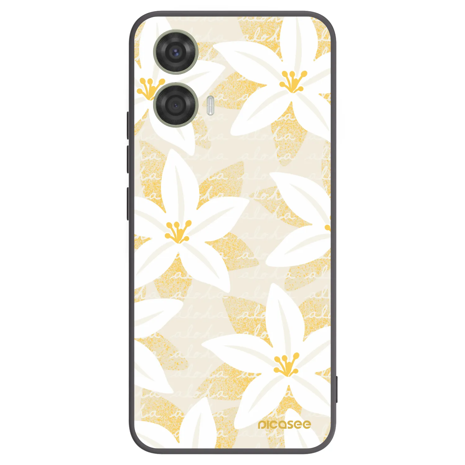Picasee silikonowe czarne etui na Motorola Moto G24 - Island Leave