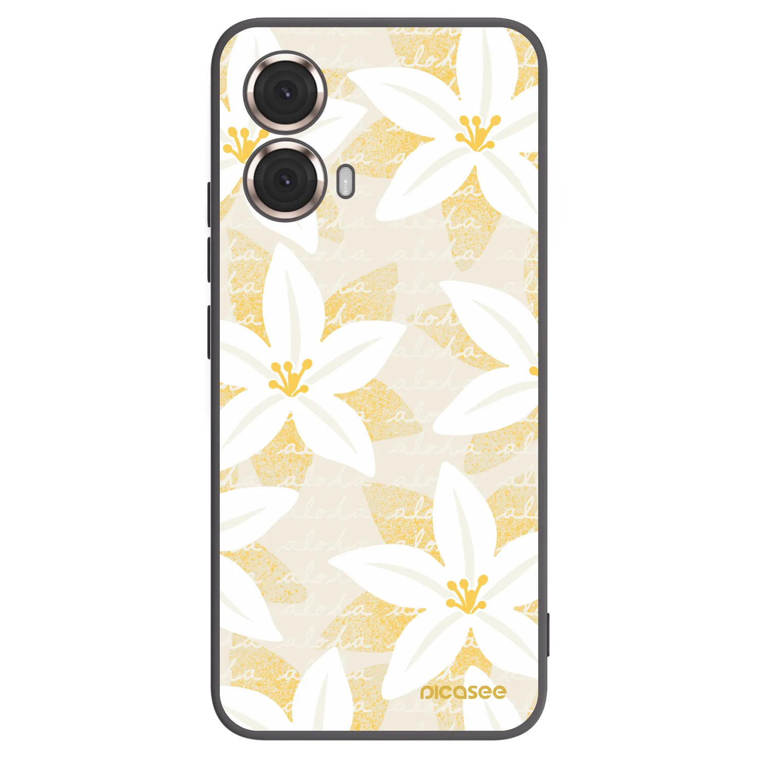 Picasee silikonowe czarne etui na Motorola Moto G85 - Island Leave