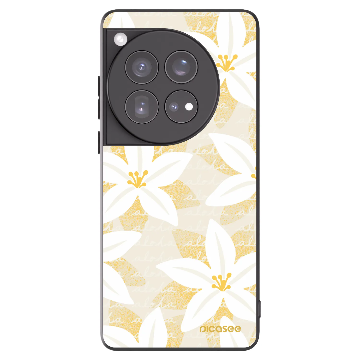 Picasee silikonowe czarne etui na OnePlus 12 5G - Island Leave