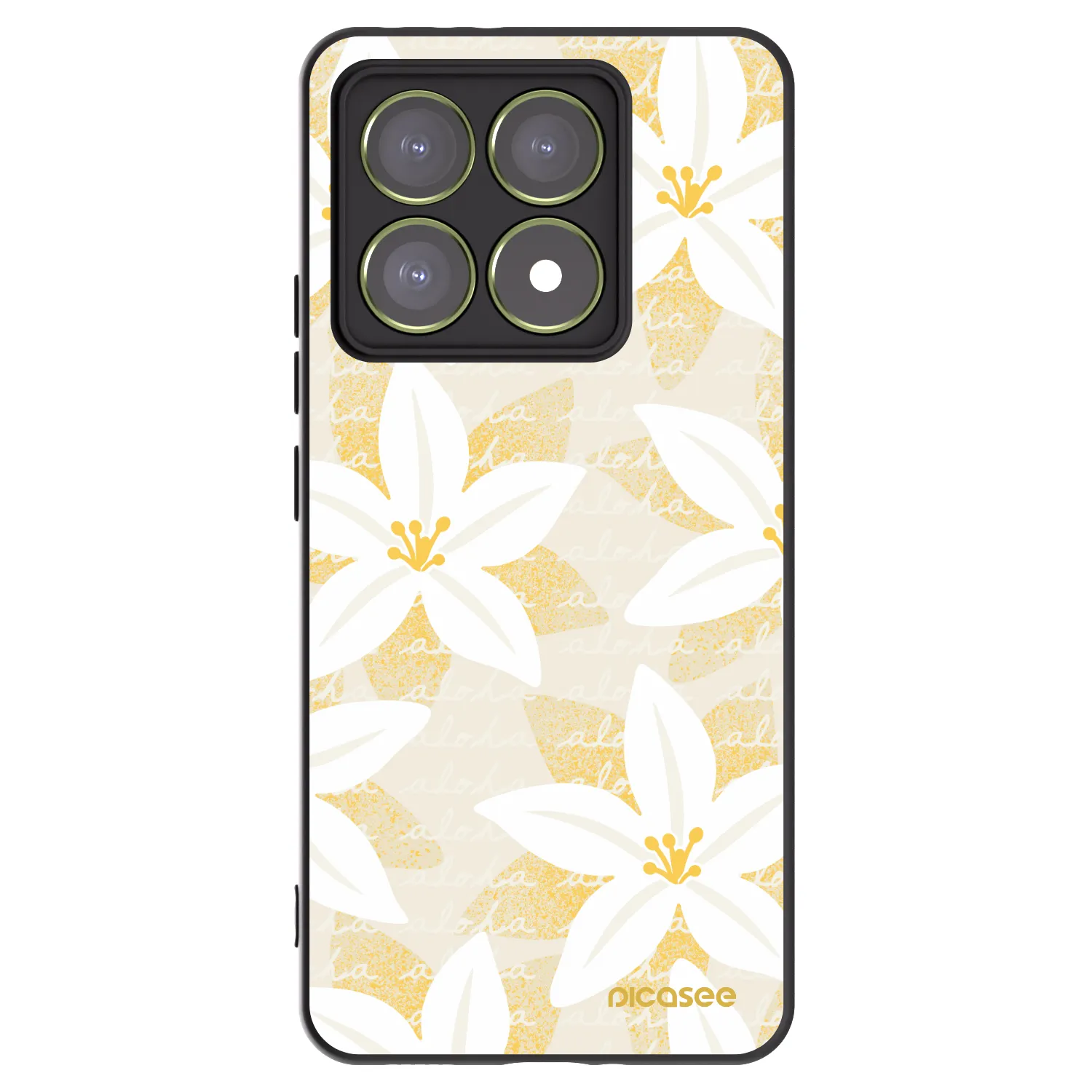 Picasee silikonowe czarne etui na Xiaomi 14T - Island Leave