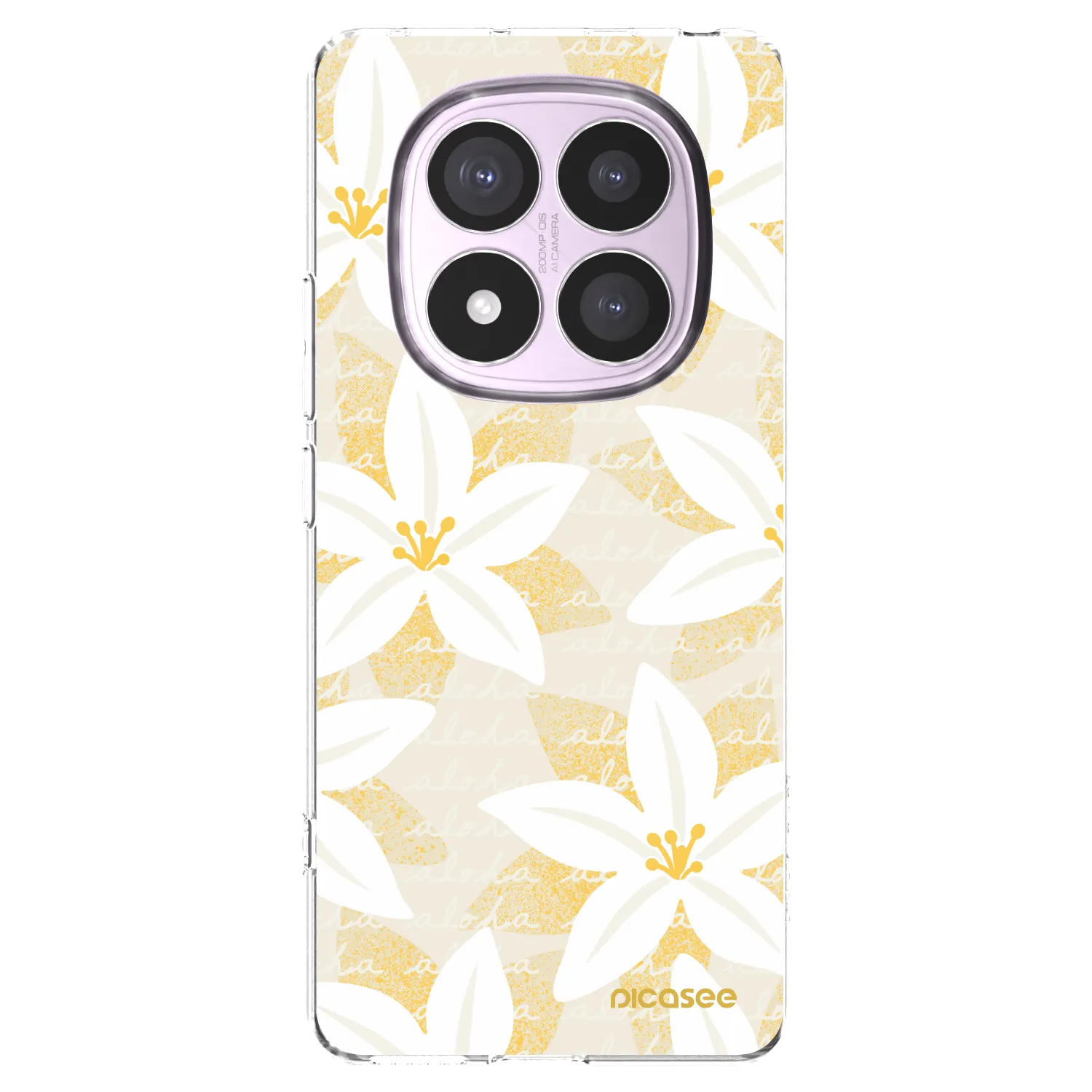 Picasee silikonowe przeźroczyste etui na Xiaomi Redmi Note 14 Pro 5G - Island Leave