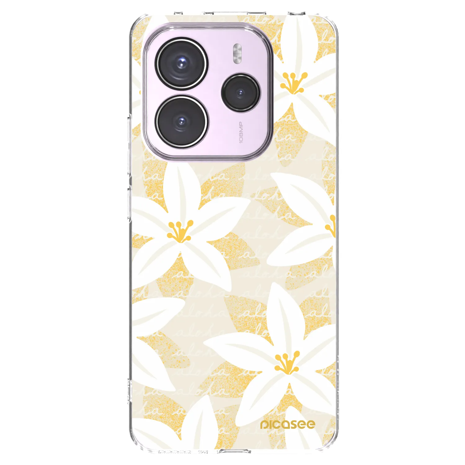Picasee silikonowe przeźroczyste etui na Xiaomi Redmi Note 14 5G - Island Leave