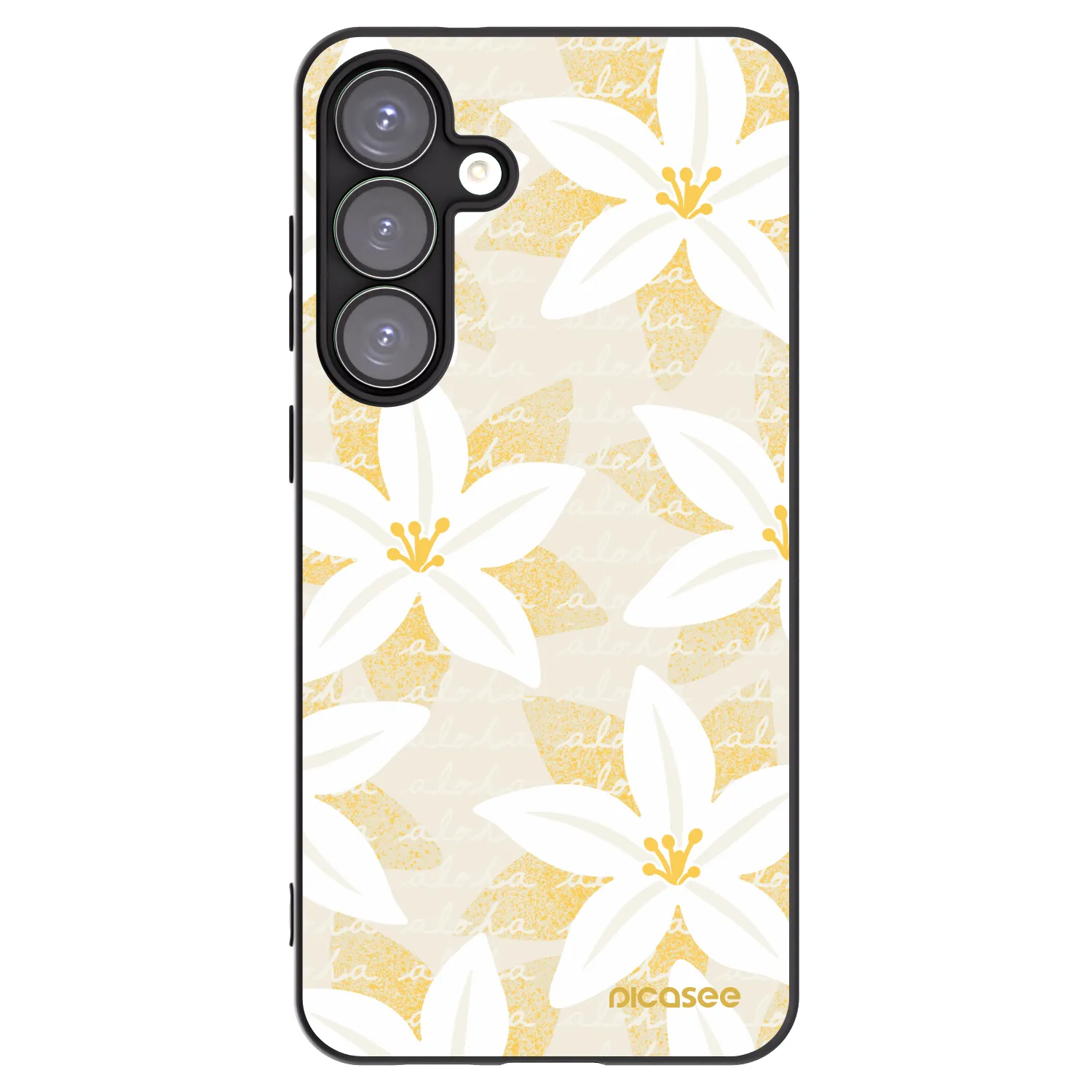 Picasee silikonowe czarne etui na Samsung Galaxy S25+ 5G - Island Leave