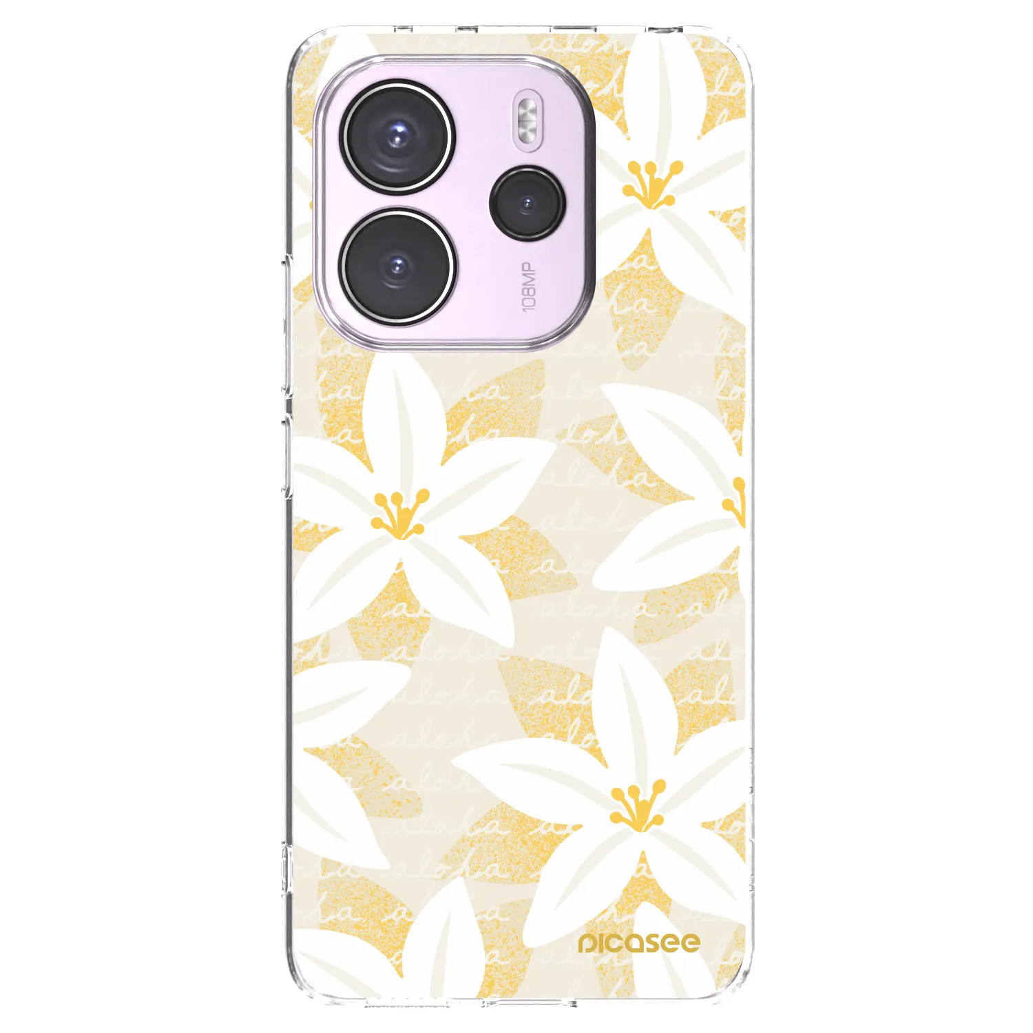 Picasee silikonowe przeźroczyste etui na Xiaomi Redmi Note 14 4G - Island Leave