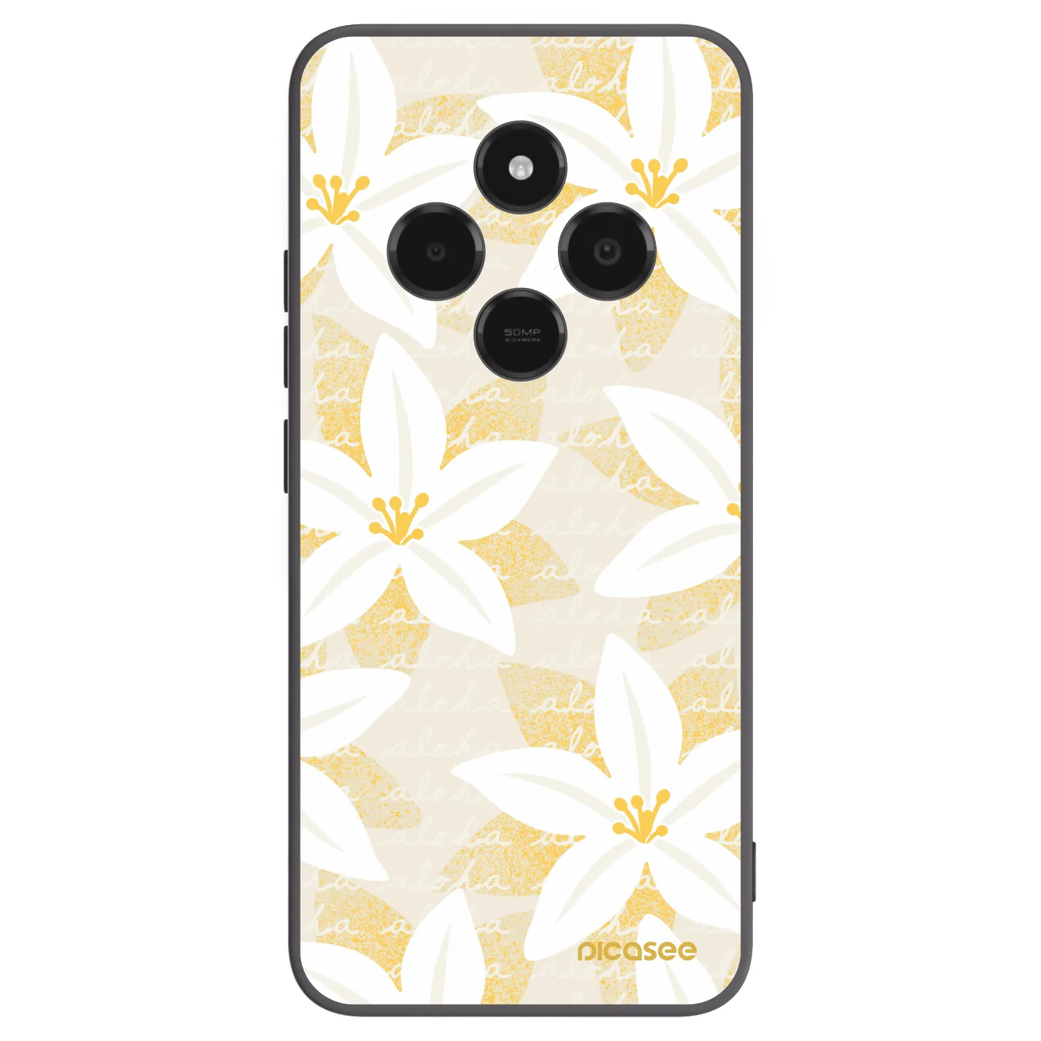 Picasee silikonowe czarne etui na Xiaomi Poco C75 - Island Leave