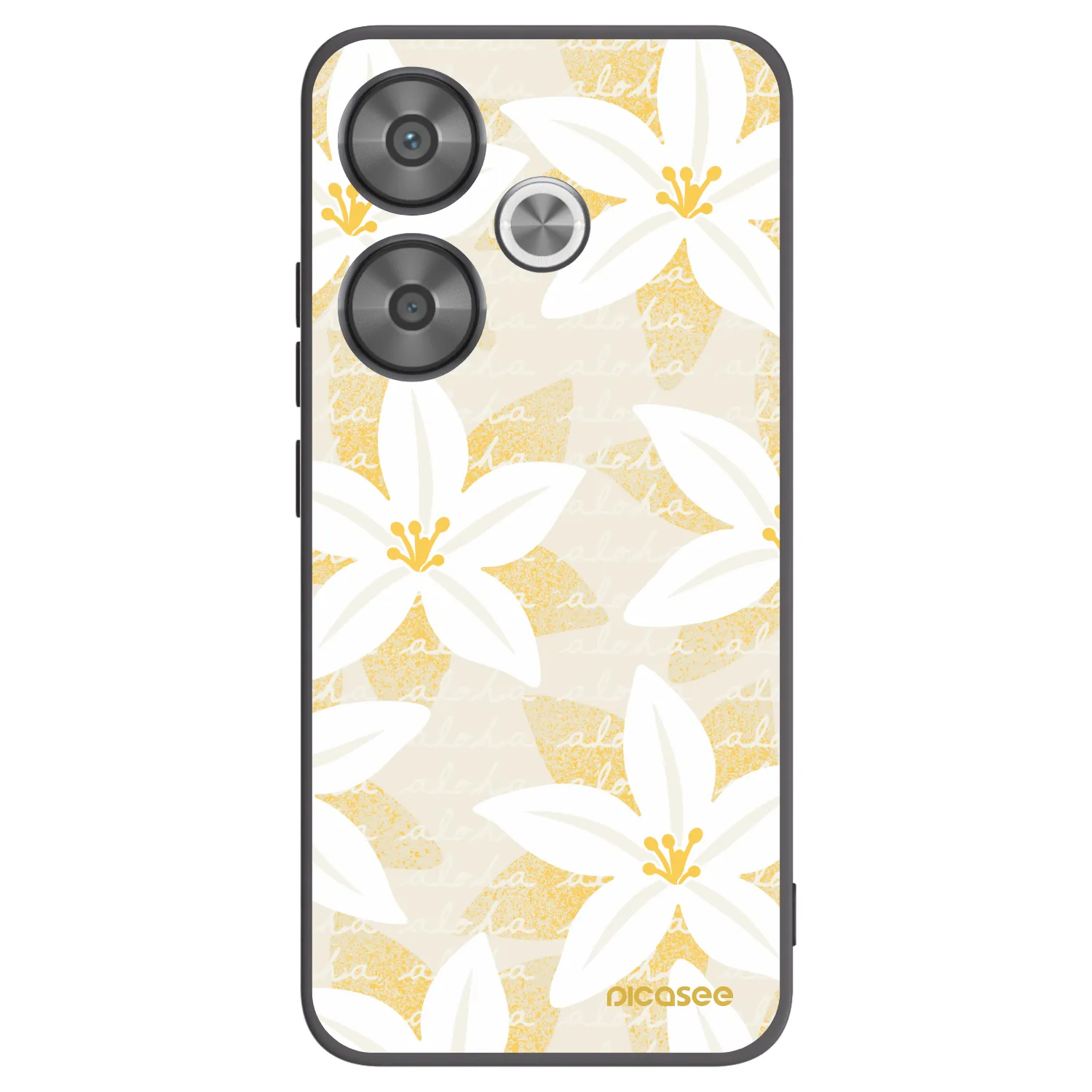 Picasee silikonowe czarne etui na Xiaomi Poco F6 - Island Leave
