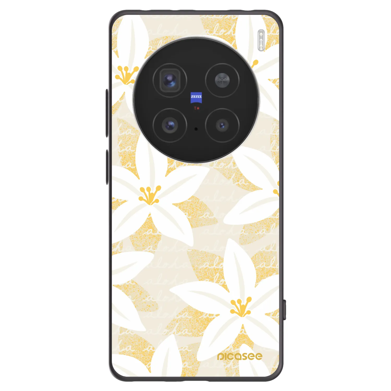 Picasee silikonowe czarne etui na Vivo X200 Pro - Island Leave