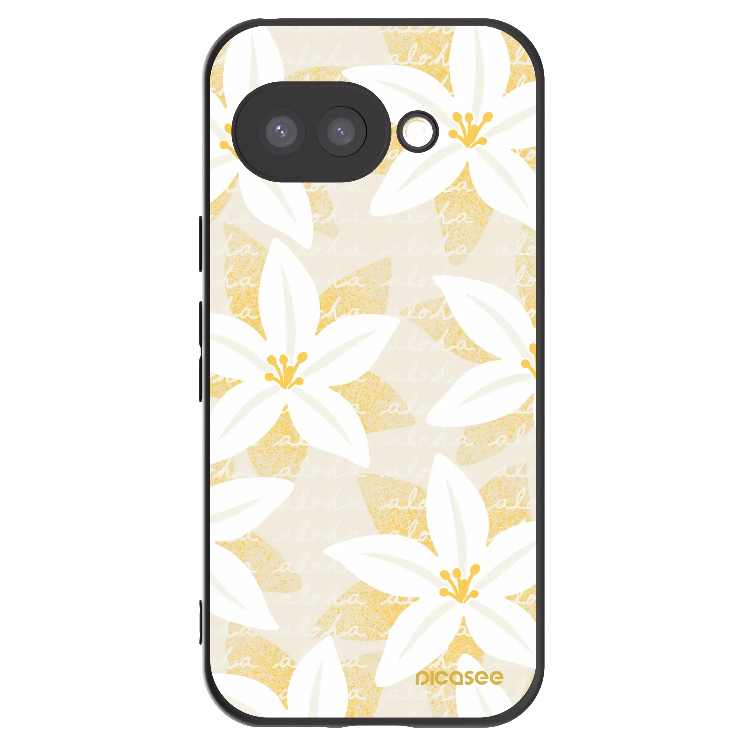 Picasee silikonowe czarne etui na Google Pixel 9a - Island Leave