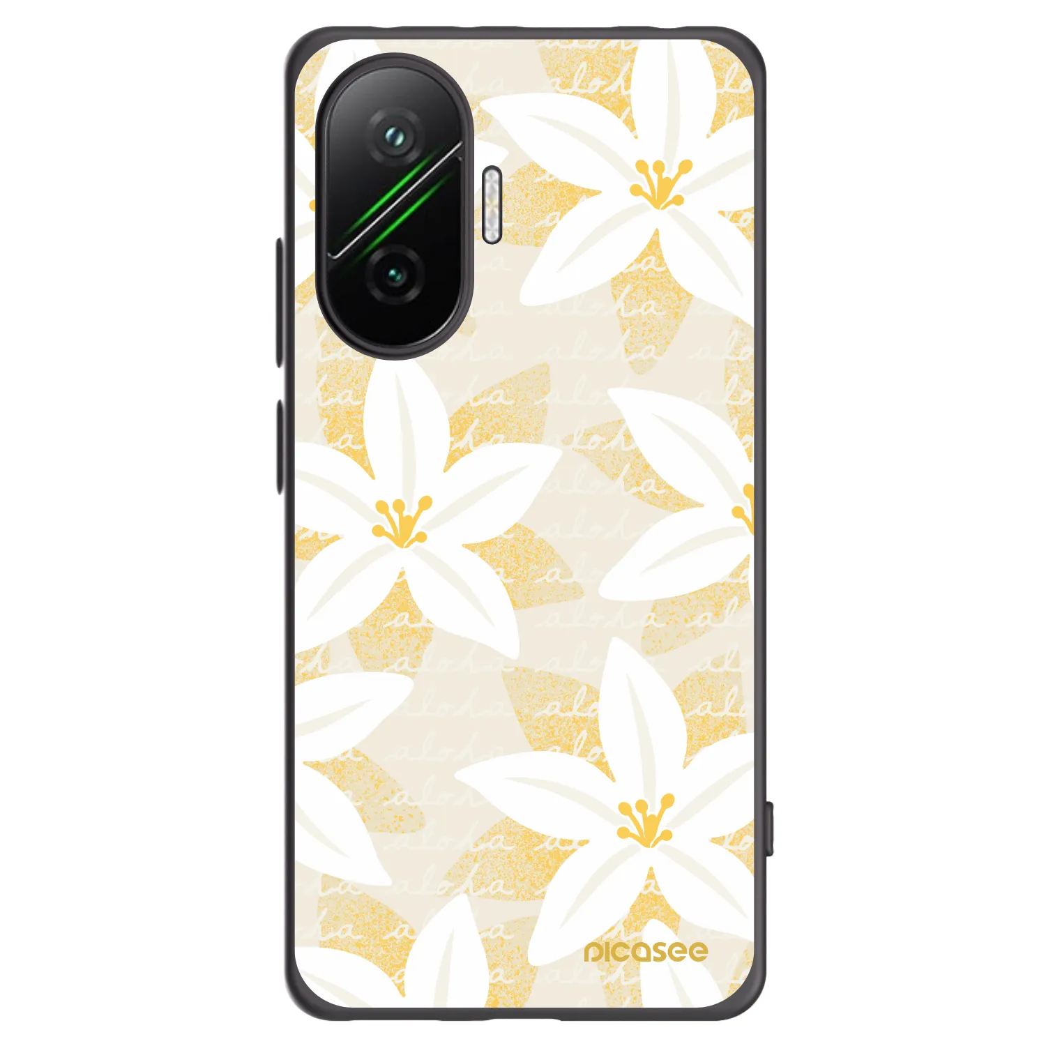 Picasee silikonowe czarne etui na Xiaomi Poco F7 5G - Island Leave