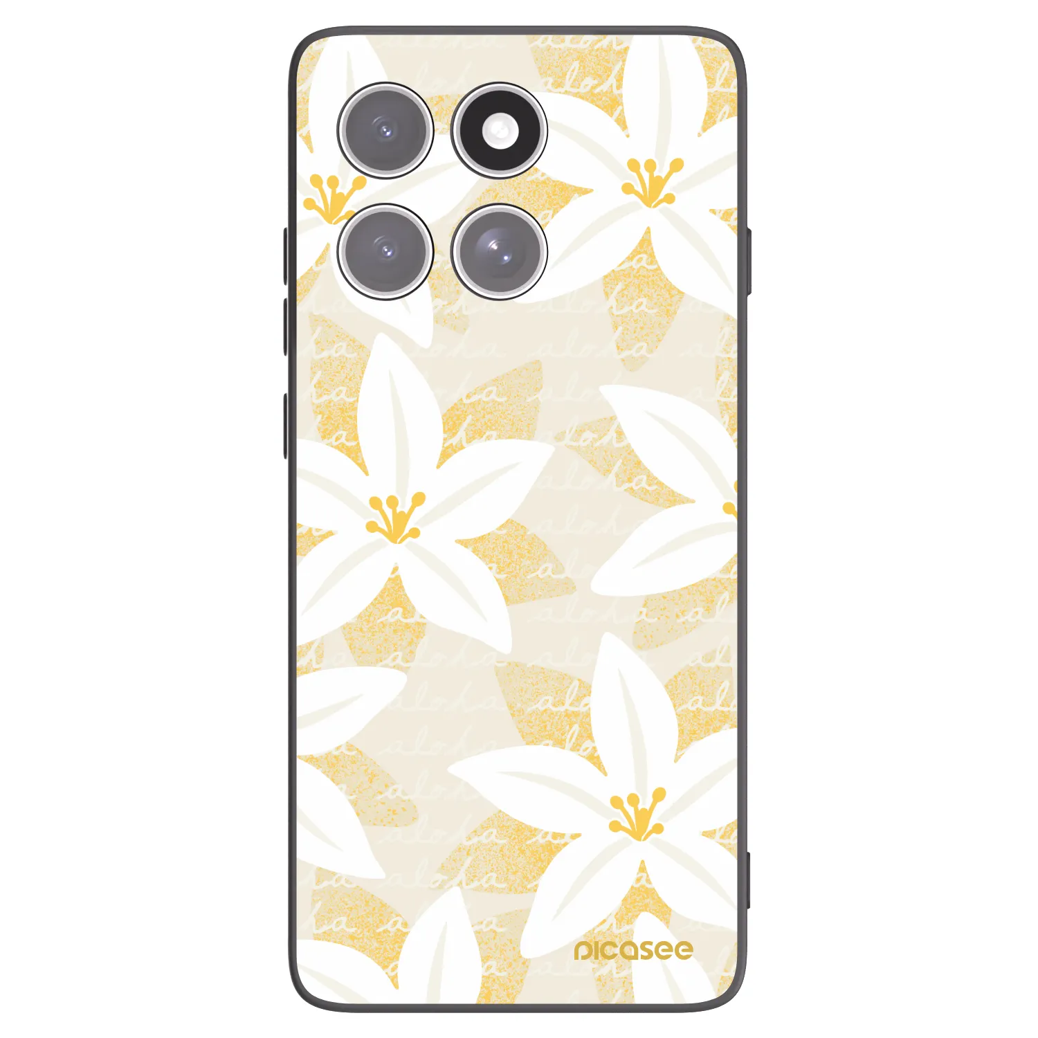 Picasee silikonowe czarne etui na Motorola Edge 60 Pro - Island Leave
