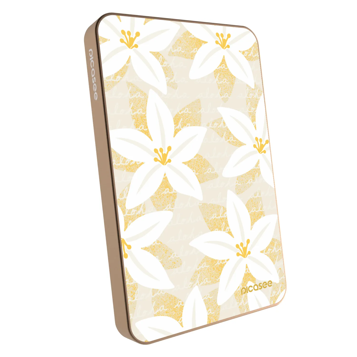 Picasee Powerbank z MagSafe 5 000 mAh Złoty - Island Leave