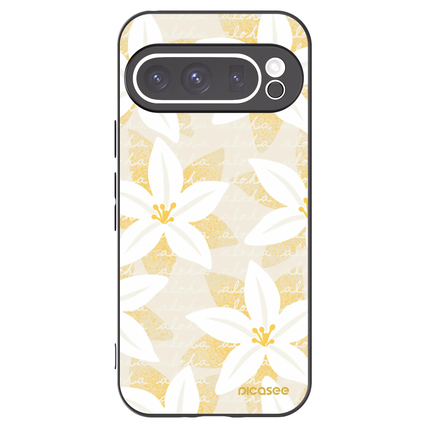 Picasee silikonowe czarne etui na Google Pixel 9 Pro XL - Island Leave