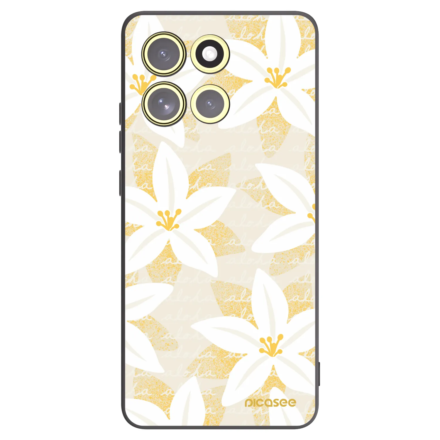 Picasee silikonowe czarne etui na Motorola Moto G86 5G - Island Leave