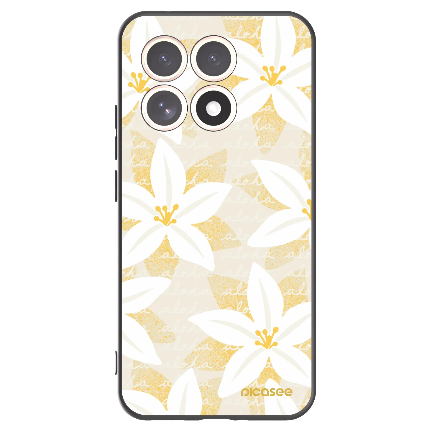 Picasee silikonowe czarne etui na Xiaomi 15T - Island Leave