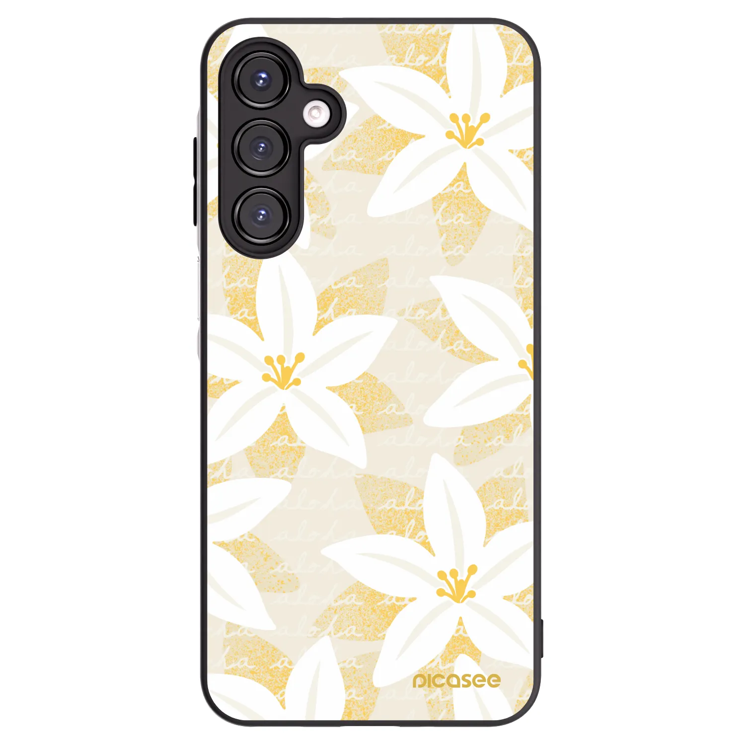 Picasee silikonowe czarne etui na Samsung Galaxy A16 4G - Island Leave
