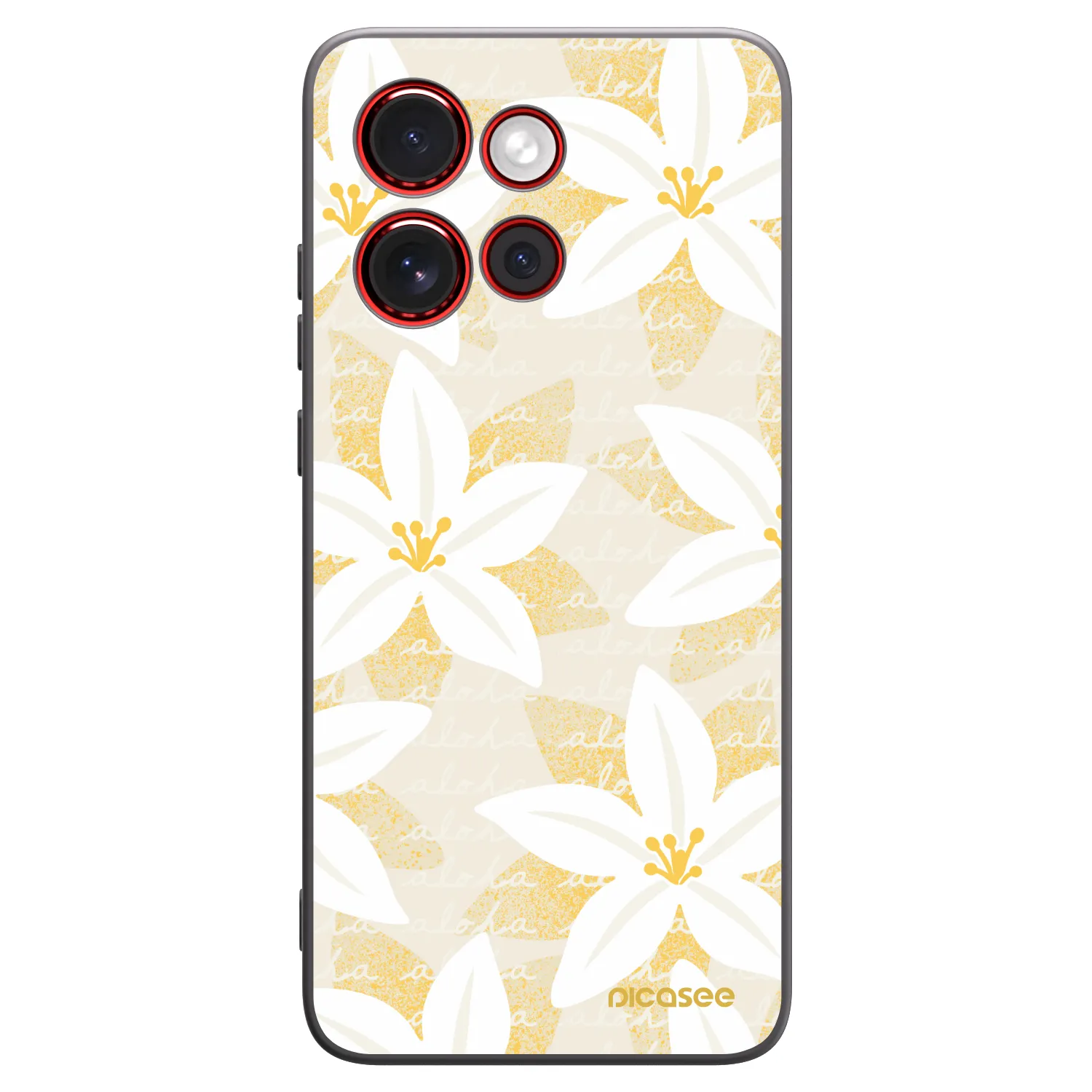 Picasee silikonowe czarne etui na Motorola Edge 60 Neo 5G - Island Leave