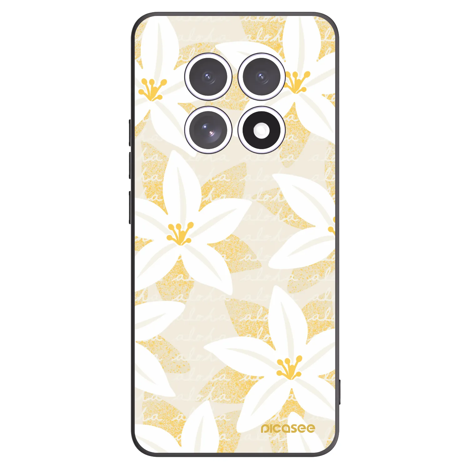 Picasee silikonowe czarne etui na Xiaomi Redmi Note 15 5G - Island Leave
