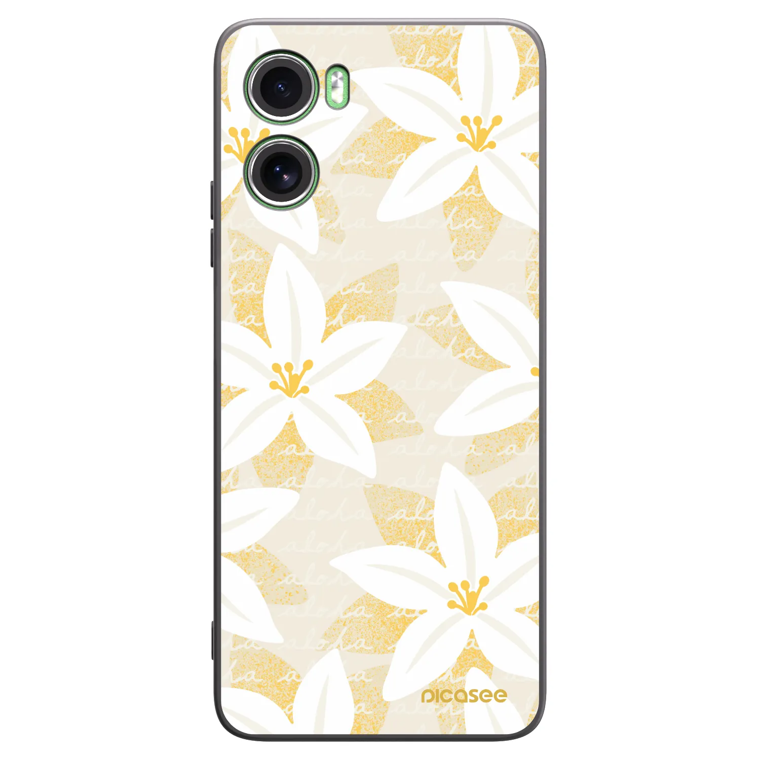 Picasee silikonowe czarne etui na Motorola Moto G06 - Island Leave