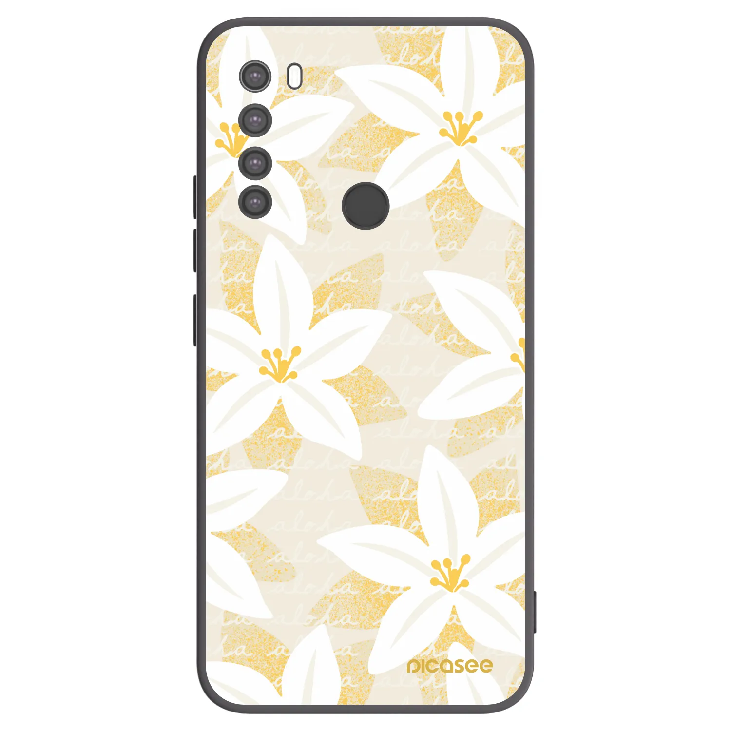 Picasee silikonowe czarne etui na Xiaomi Redmi Note 8 - Island Leave