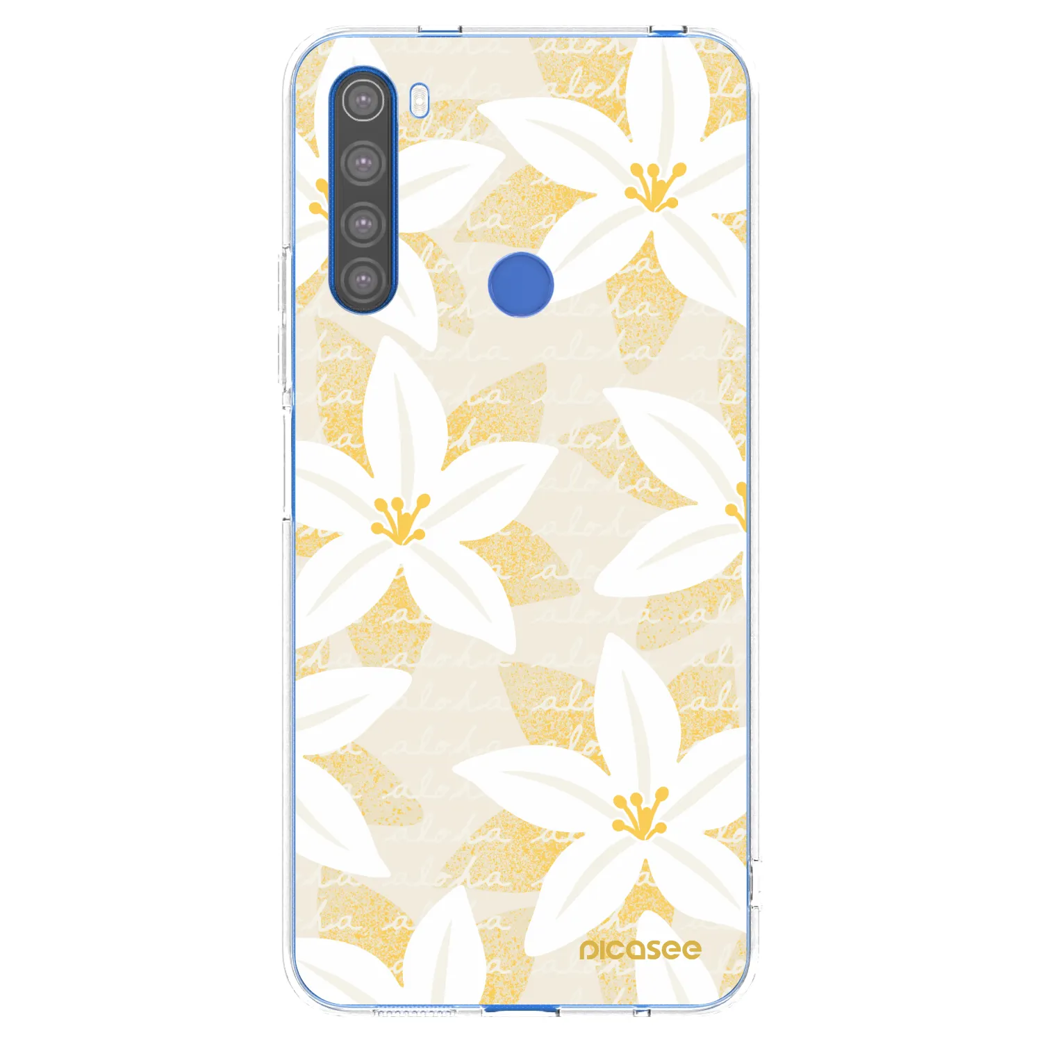Picasee silikonowe przeźroczyste etui na Xiaomi Redmi Note 8T - Island Leave