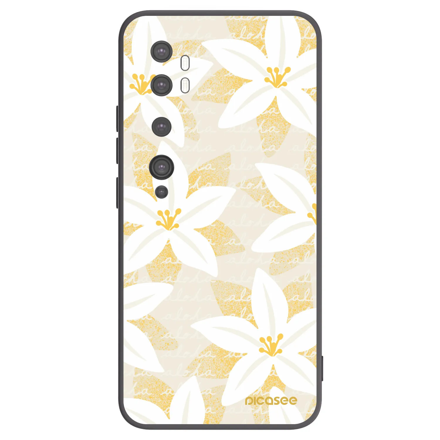 Picasee silikonowe czarne etui na Xiaomi Mi Note 10 (Pro) - Island Leave