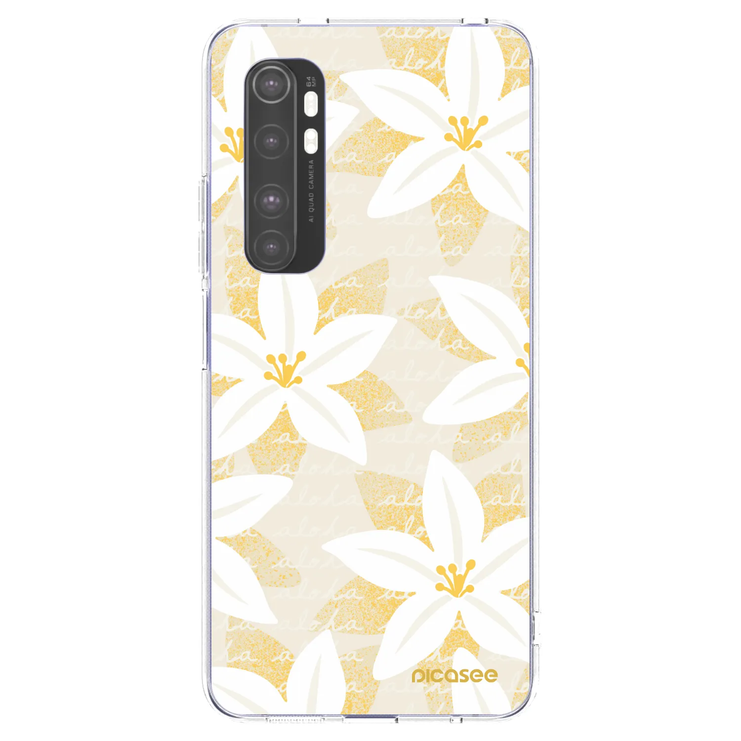 Picasee silikonowe przeźroczyste etui na Xiaomi Mi Note 10 Lite - Island Leave