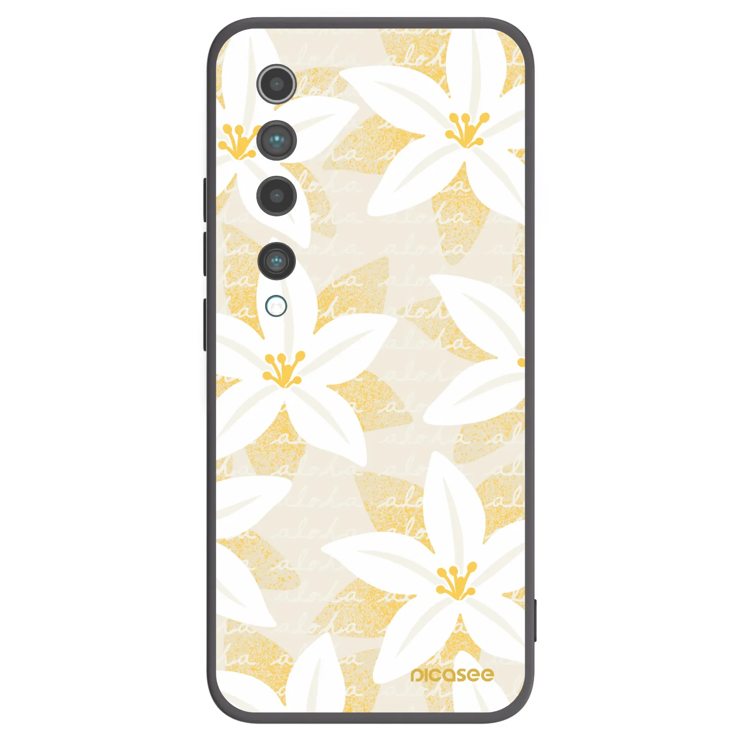 Picasee silikonowe czarne etui na Xiaomi Mi 10 - Island Leave