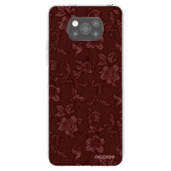 Picasee silikonowe czarne etui na Xiaomi Poco X3 - Red Elegance