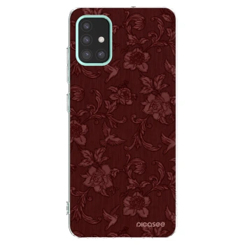 Picasee silikonowe przeźroczyste etui na Samsung Galaxy M31s - Red Elegance