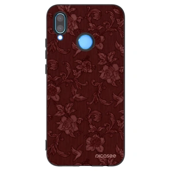 Picasee silikonowe czarne etui na Huawei P20 Lite - Red Elegance