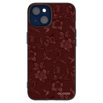 Picasee silikonowe czarne etui na Apple iPhone 14 - Red Elegance
