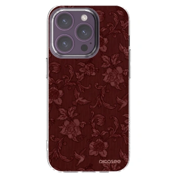 Picasee silikonowe przeźroczyste etui na Apple iPhone 14 Pro - Red Elegance