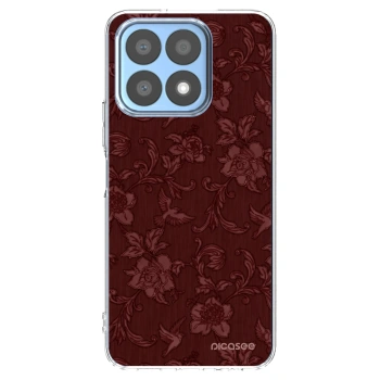 Picasee silikonowe przeźroczyste etui na Honor X8a - Red Elegance