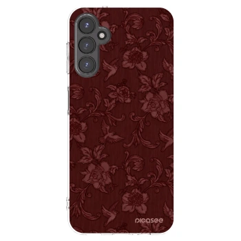 Picasee silikonowe przeźroczyste etui na Samsung Galaxy A14 5G A146P - Red Elegance